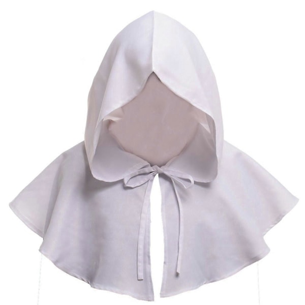 Unisex Voksen Middelalderkappe Hette Lue Munkekappe Cosplay Halloween Ridder Hette Kort Cape Kostyme