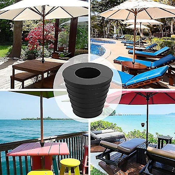 2 stk. Parasol Kegleholder, Til Patiobord Hulåbning Og Stabilitet Eller Baseholder Til Parasol