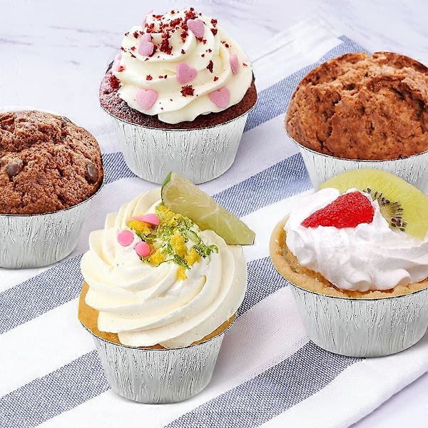 150 stk. Aluminium Cupcake Wrappers til 4oz Cupcakeforme