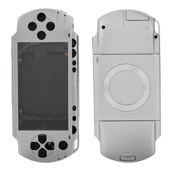 PSP 1000 Complete Shell Housing Set with Buttons - Silver