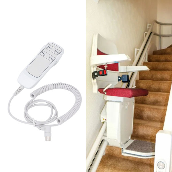 Strømknap til Recliner med Håndbetjening, 4 Knapper, 8-polet Fjernbetjening til Løfte- og Reclinerstole