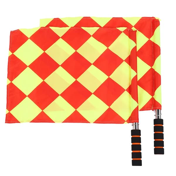Fodbolddommerflag sæt med opbevaringstaske (2 stk)