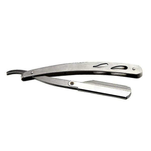 Manuel barberkniv til mænd, rustfrit stål, sammenklappelig barbering, værktøj til fjernelse af skæg