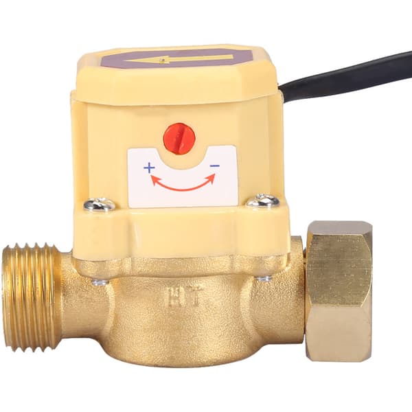 Vattenpump med G1/2-G1/2 gänga, justerbar flödessensor, automatisk tryckkontrollbrytare, 220V