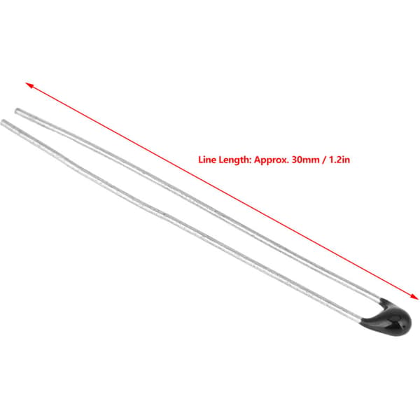 NTC MF52 termistor, högprecisions temperatursensor med 30 mm kabel, 10 stycken, 10KB3435-L30