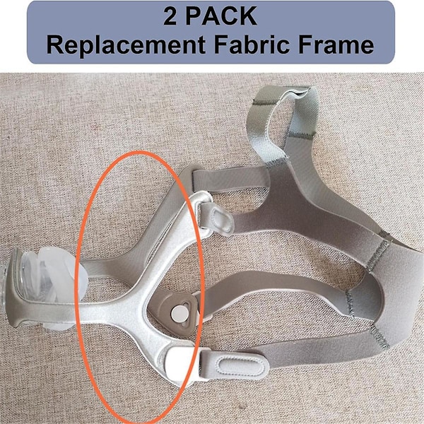 2-pack tygfäste för Wisp näsmask, ersättningsfäste i tyg för Wisp huvudband, Wisp Cpap-mask