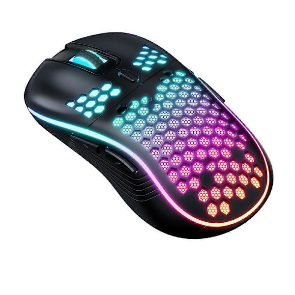 PC Trådløs RGB Gaming Mus Bluetooth Forbindelse Med Letvægts Honningkamskall