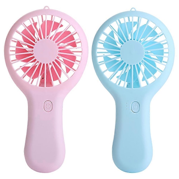 2 stk. Mini Ventilator Håndholdt Ventilator Bærbar Ventilator Rejseventilator Genopladelig Ventilator Bærbar Personlig Ventilator