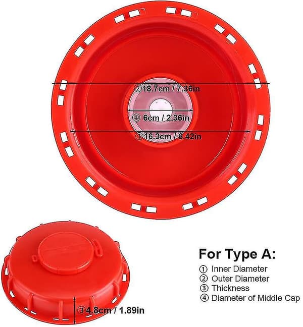 IBC Tankdeksel, IBC Tote Lopp, 163mm
