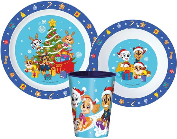 Paw Patrol Christmas Dinnerware Set - 3 pieces