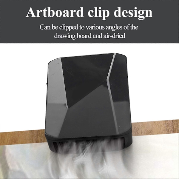 Farvemaling Lufttørrer, Mini Bærbar Maling Akvarel Tørrer, Hurtigtørrende Desktop Mini Blæser til Kunst Testtegning Blæs Akvarel