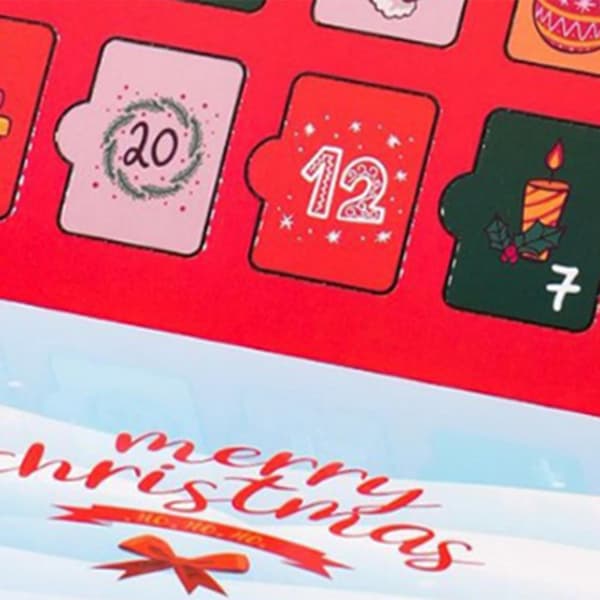 Adventskalender til Fyldning Dejlig Papnummerboks Julepynt