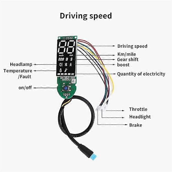 Erstatningskretskort for sparkesykkel-dashbord for Max G30 elektrisk sparkesykkel, reservedeler og tilbehør