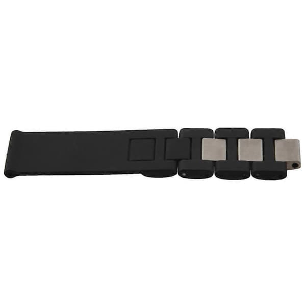 2 kpl 20 mm silikoninen rannekello Chronoscaph Autoscaph 21 -kelloon, musta