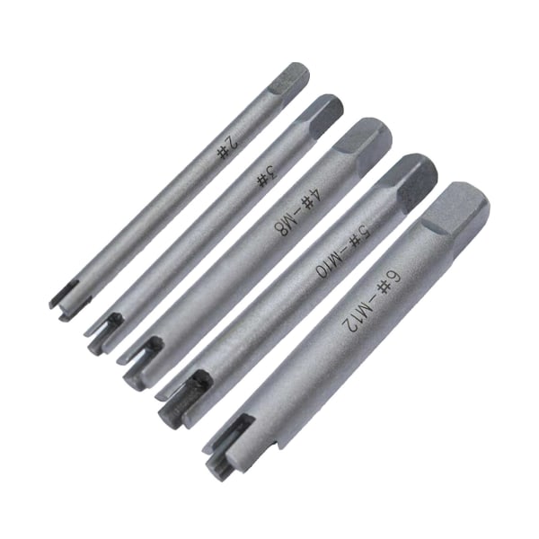 5pcs Tap Extractors Set 2-6# 3/4 Flutes Broken Stripped Screw Thread Remover Fq