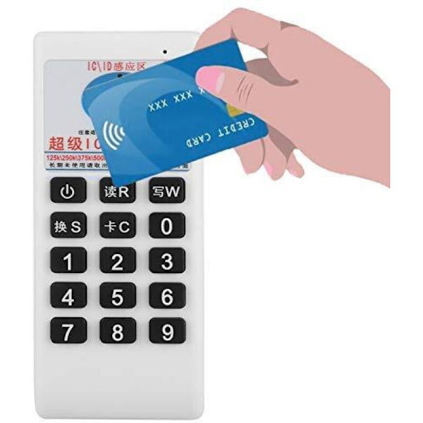 RFID-kortduplikator, IC/ID Smart Access Card Write Reader med integrerad LED-belysning, RFID/IC/ID Multi-Frequency Duplicator med hörbart larm