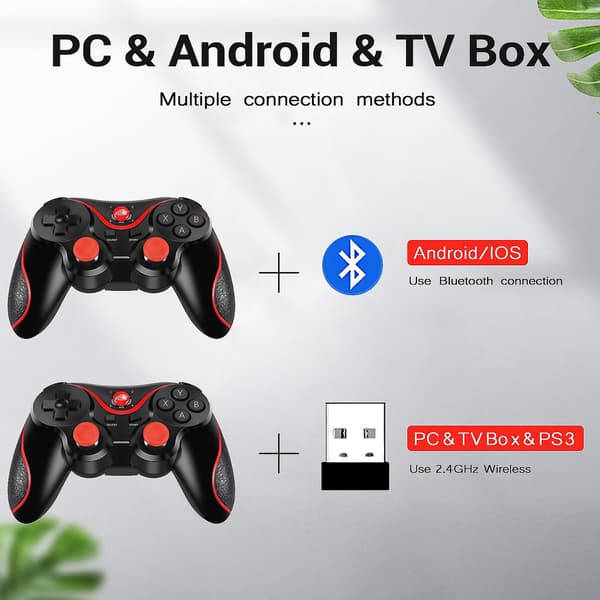 Bluetooth Trådløs Kontroller Gamepad for IOS Android Amazon