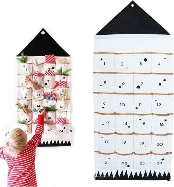 50 * 120 cm julekalender til selvfyldning, stofjulekalender