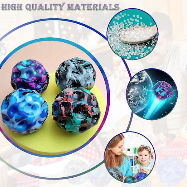 4-pack Astro Jump Ball, Moon Ball Bounce Ball, Hoppboll för Barn, Hög Hopp Hålboll, Moon Ball, Lava Ball Partypresent