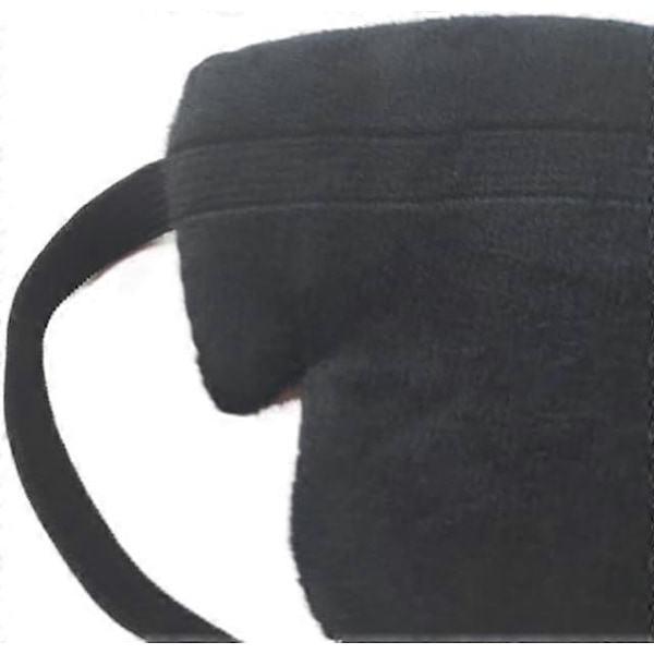 3D Söt Djur Rolig Sovmask, Mjuk Plysch Katt Ögonbindel Sovmask för Flygresor Yoga Kontor Tupplur Ögonskydd Ögonskugga 20*9cm Khaki