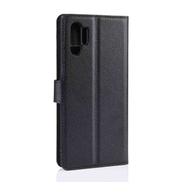 Samsung Galaxy Note 10 Lompakkokotelo Musta Nahkakotelo