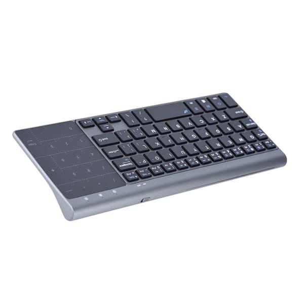 Slim Wireless Keyboard with Touchpad - Portable and Compatible with PC, Notebook, and TV Box