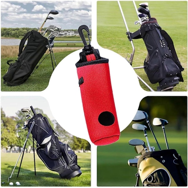 Bärväska - Golfbollshållare - Golfbollsväska - Återanvändbar golfbollsväska med bältesklämma, Golfboll förvaringsväska för