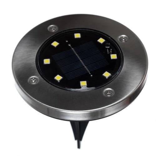 Solar Garden Lights 12-pack 8 LED Cool White IP65 with Dusk Sensor