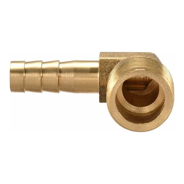 90° modhage messing slangefitting, 8mm albue, 3/8\" han, 2 stk.