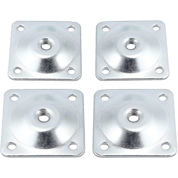 Sats med 4 fästplattor för möbelben i hårdvara för fixering 49 x 49 x 2 mm