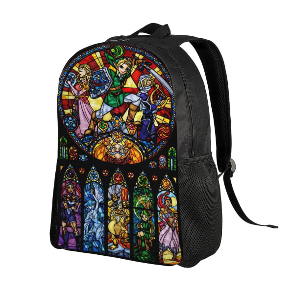 Legend Of Zelda Ryggsäck Grundskolan Mellanstadiet Bokväska Stor Kapacitet Axelväskor Casual Dagryggsäck Laptopväskor För Pojkar Flickor-QJU519