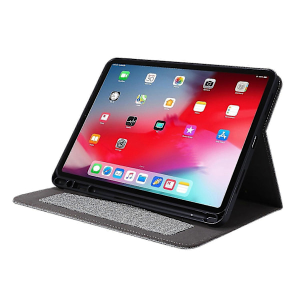 Fodral för iPad Air 13 (2024) med Kortfack, Ställ och Pennhållare - Läder Tabletskydd