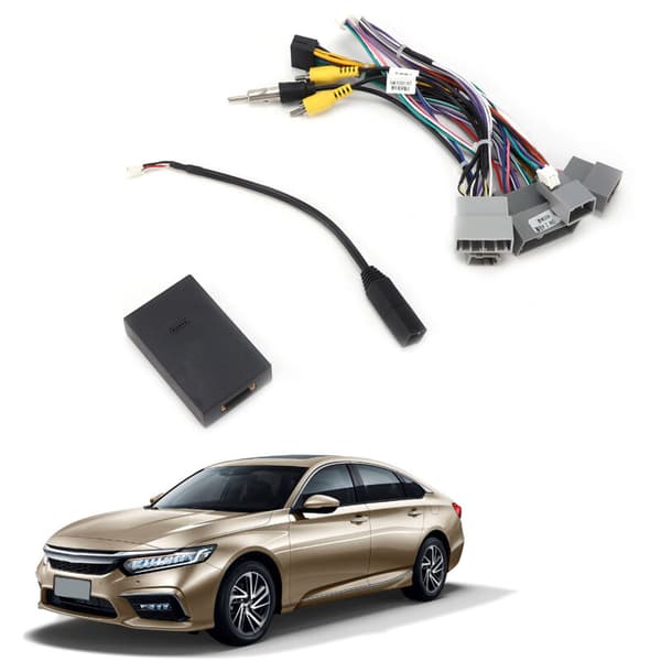 16-bens lydledningsnetadapter, strømkabel med Canbus-boks til Android-udskiftning til CRV 2.4/Civic