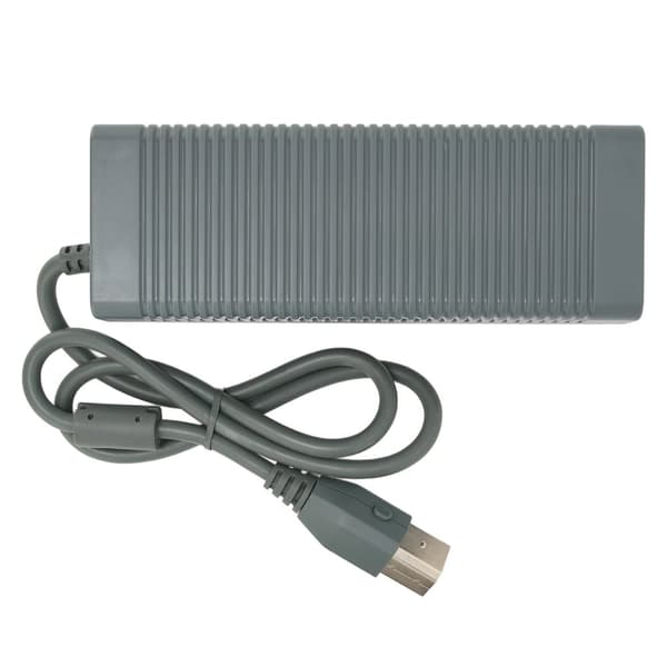 Xbox 360 Power Adapter - Game Console Charger with Power Cable (185-265V, UK Plug)