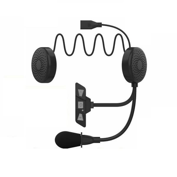 Moottoripyöräkypäräkuulokkeet Bluetooth 5.2 Musta