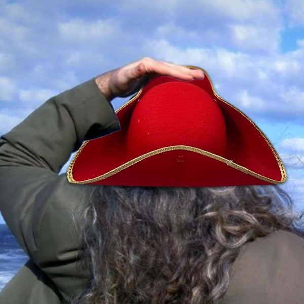 Cosplay pirathatt - Medeltida sjörövar kapten kostymtillbehör för män och kvinnor