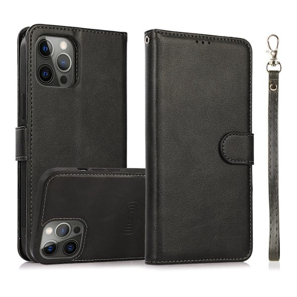 iPhone 16 Magnet Pungcover 2-i-1 Sort