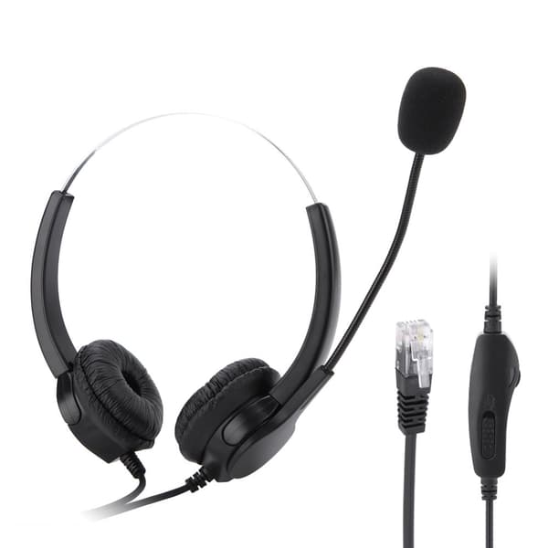 Comfortable Crystal RJ9 Noise Cancelling Call Center Headset
