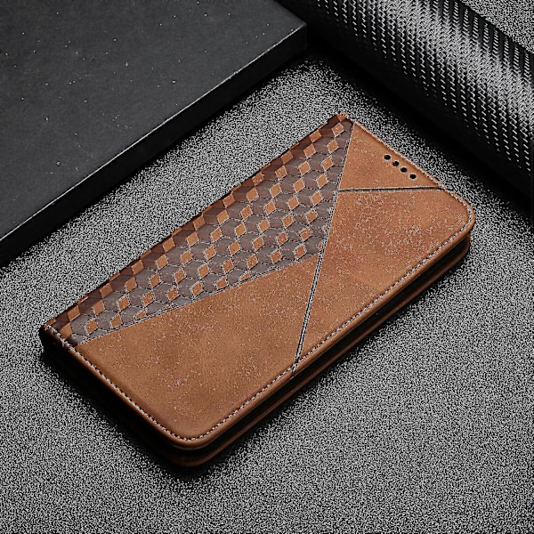 Motorola Moto G Power 2021 Deksel Premium Cover Magnetisk Lær Folio Etui Coque - Brun