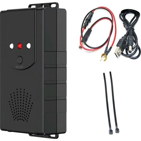 Djurs- och gnagaravskräckare för motorrummet under bilen, med LED-blixt, stöder 3 strömförsörjningsmetoder för bilar, lastbilar, skåpbilar, inomhus