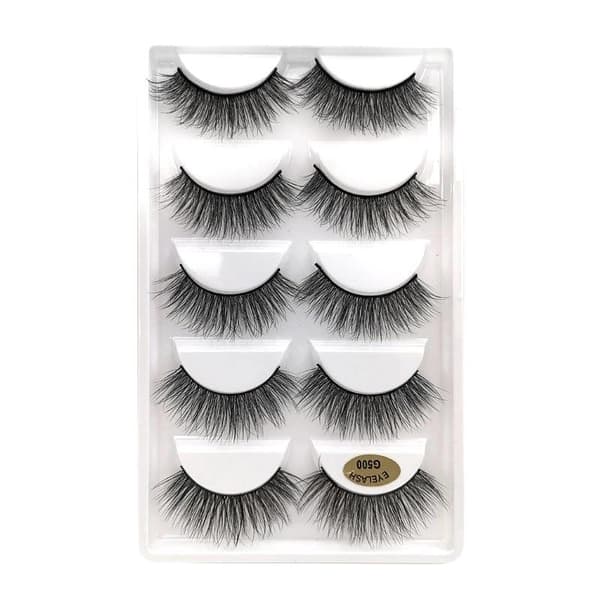 5 paria 3D Faux Mink tekoripsiä - G500