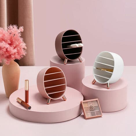 Makeup opbevaringsboks, kosmetik opbevaringsdisk, makeup grid, kosmetik display stand