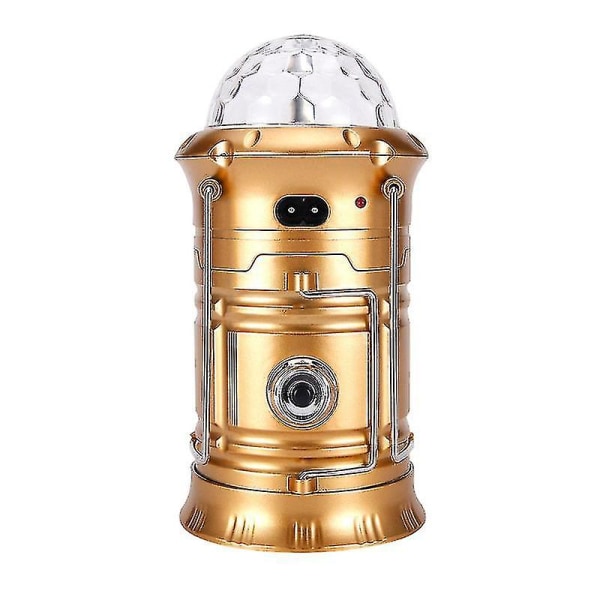 Solar Led Lantern Light Uppladdningsbar Outdoor Camping Ficklampa Torch Stage Disco Lamp
