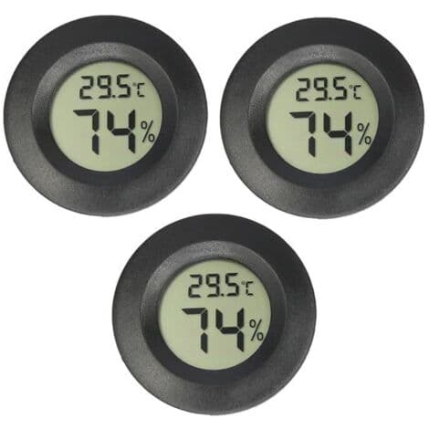 Termometer Hygrometer Mini Digital LCD Temperatur Fuktighet Bärbar Termoindikator, 3 delar Mini Cirkel LCD Digital Termometer Hygrometer, för