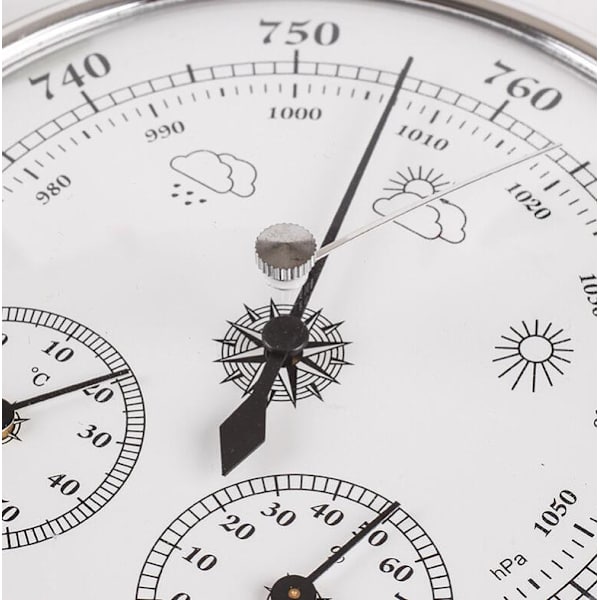 Barometer værstasjon med barometer og hygrometertermometer 3 i 1, 1 stk