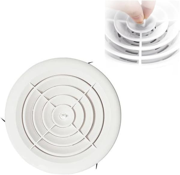 75 mm Rund Luftventil Justerbar Ventilationsrist