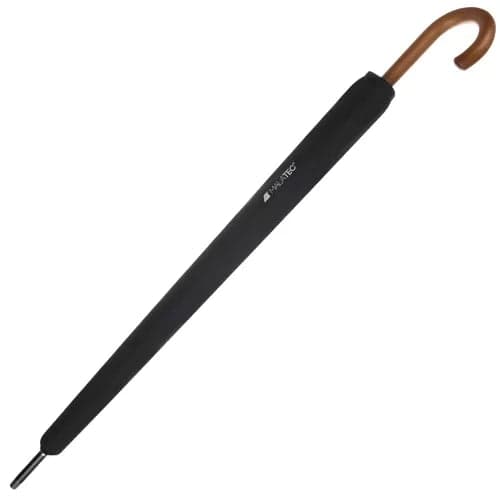 Suuri myrskyvarjo 145 cm musta puukahvalla 24 ripaa + kotelo