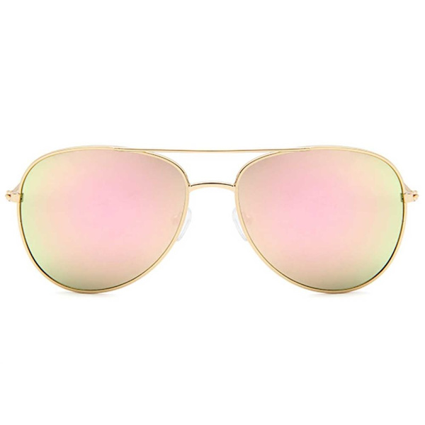 Pilot Solbriller Dame Guld Rosa Spejlglas