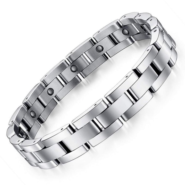 1 st titanstål armband för män Justerbara smycken lindrar trötthet Magnetisk armband Casual