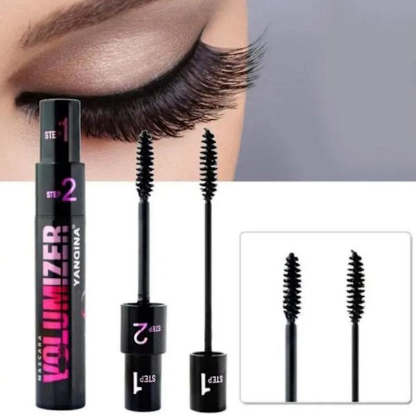 Mascara To-i-Én Effekt Krøl Tyk Vandfast Og Svedfast Langvarig Ikke-Smudset Makeup-Fri Primer Mascara